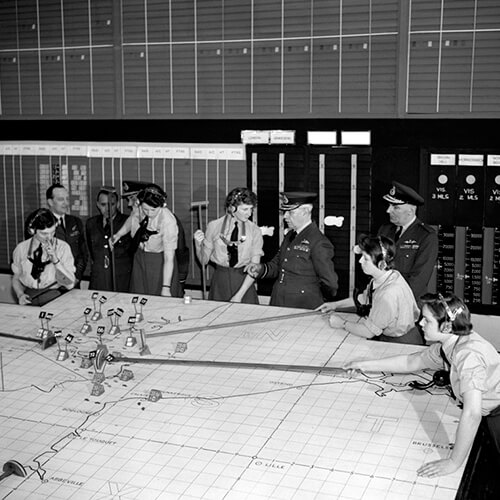 Plotting room, RAF Uxbridge.