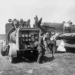 Hurricane refueling at Hawkinge.
