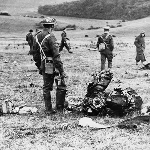 Prop hub from a shot-down Luftwaffe Messerschmitt Me 109.