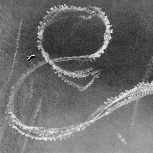 Dog-fight over London during the Battle of Britain.