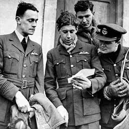 Left to Right: Reg Lovett, 'Cobber' Kain, Basil Pyne and Newell Orton. All would lose their lives flying with the RAF in 1940 and 1941.